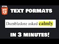Learn HTML text formatting in 3 minutes! 💬