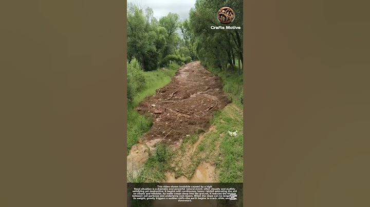 Landslide caused by a high flood situation: a dramatic and powerful natural event