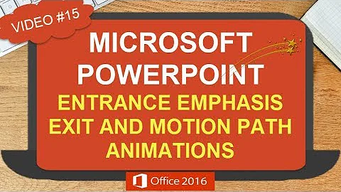 POWERPOINT ENTRANCE EXIT AND MOTION PATH ANIMATIONS | FEATURING MICROSOFT POWERPOINT 2016 (#15)