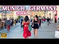 Amazing munich allemagne tour  pied  view de la rue en 4k 2023