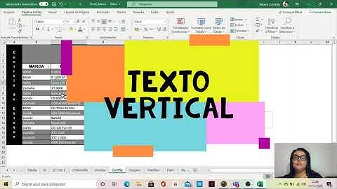 Texto vertical na planilha Excel