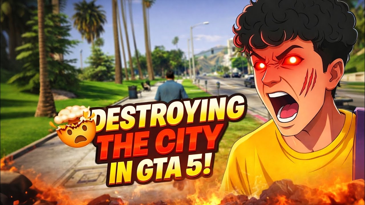 Angry Mode ON 😡 | GTA 5 City Destruction Gameplay