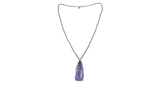 Rarities Blue Tanzanite Rondelle 30' Tassel Necklace