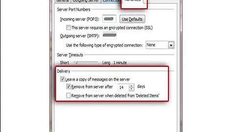 How to set email client to delete messages from the server