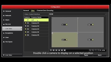 How to configure Hikvision live view for HDMI and VGA output