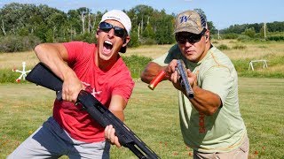 Winchester SXP Pump Shotgun Trick Shots | Shoot N Eject | Gould Brothers