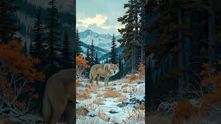 Winter Wolf In Mountain Paradise