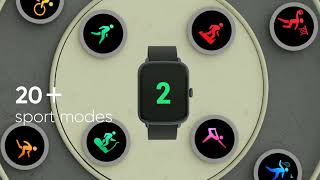 Lightweight Smartwatch L20 with 24/7 Blood Pressure Heart Rate Blood Oxygen Monitor