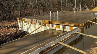 The ICF #Bunker Gets A Top! LiteDeck rough in plumbing.