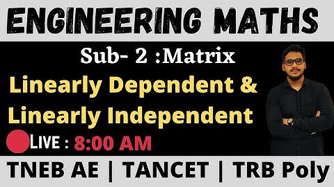 Sub-1 Matrix | Lec 12 | GATE Problems On LD & LID