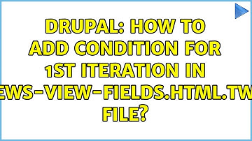 Drupal: How to add condition for 1st Iteration in views-view-fields.html.twig file?