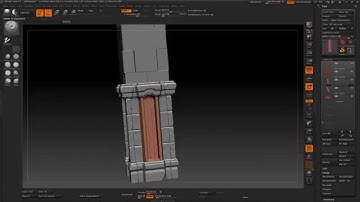 Game Environment Creation 20 - zBrush Pillar Sculpting Starting Front Section