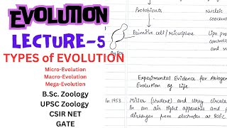 Types of Evolution | Micro,Macro,Mega-Evolution | Notes in Description.