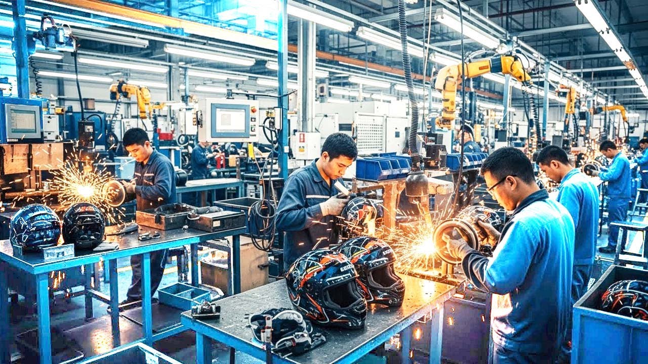 The process of mass production of strong   Helmet Manufacturing Process