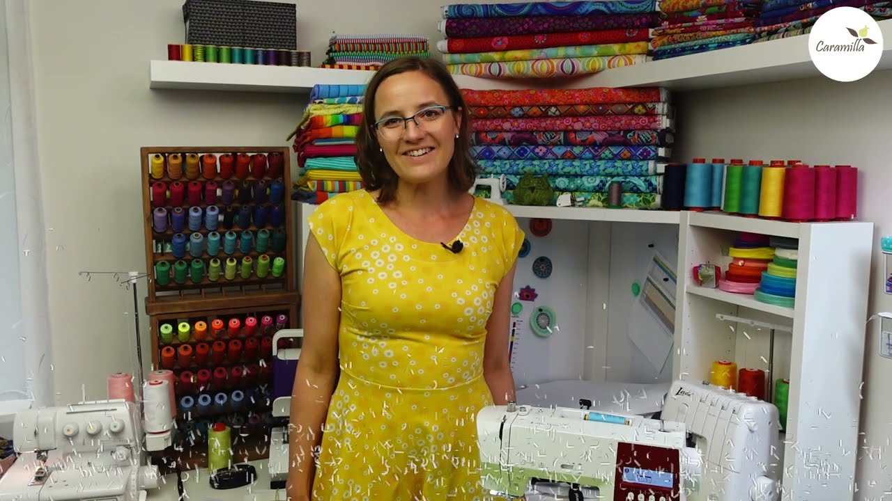 Jak ušít šaty s přinechaným rukávem a půlkolovou sukní