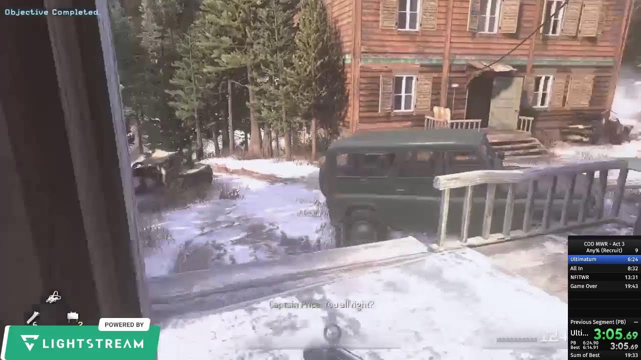 COD MWR Speedrunning! - Act 1 - Any% - Recruit - Console