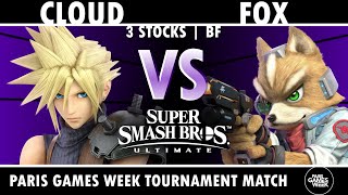 Cloud vs. Fox | Smash Ultimate | Tournament gameplay