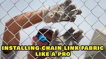 Stretching and Installing Chain Link Fence Fabric | How We Build Chain Link Fence