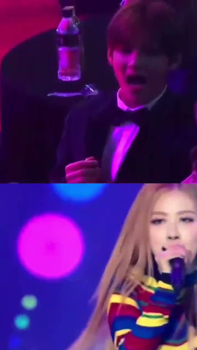 Blackpink be like : V enjoyed a lot on our song 🤩💫 #v #blackpink #kpop #short