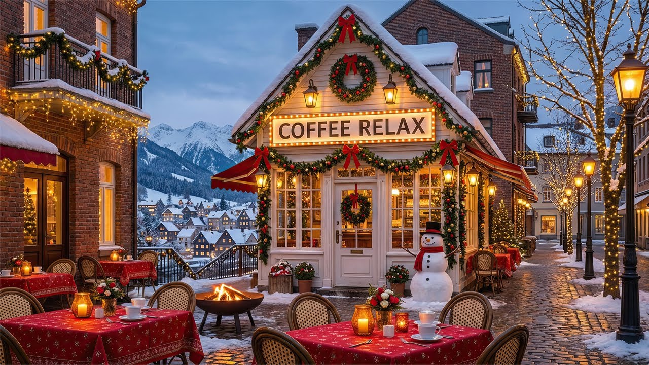 Peaceful Winter Cafe Morning ❄️ Warm Jazz Background Music with Cozy Coffee Vibes for Relaxation