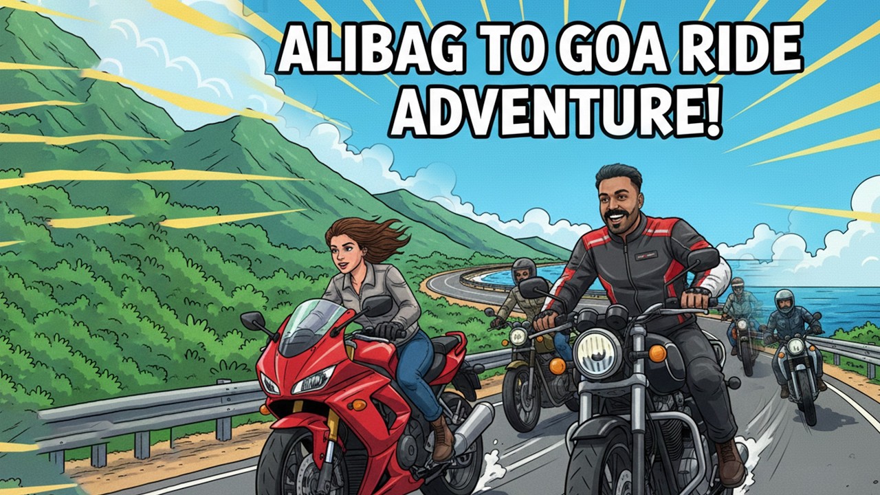 Unexpected Detours! Alibag to Goa Bike Ride | Day 01