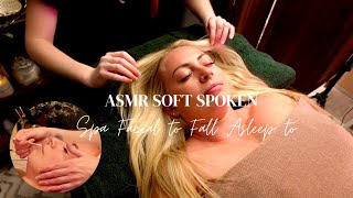 ASMR Spa Facial for Relaxation and Sleep | Soft Spoken Video with Facial Roller and Scalp Massage..