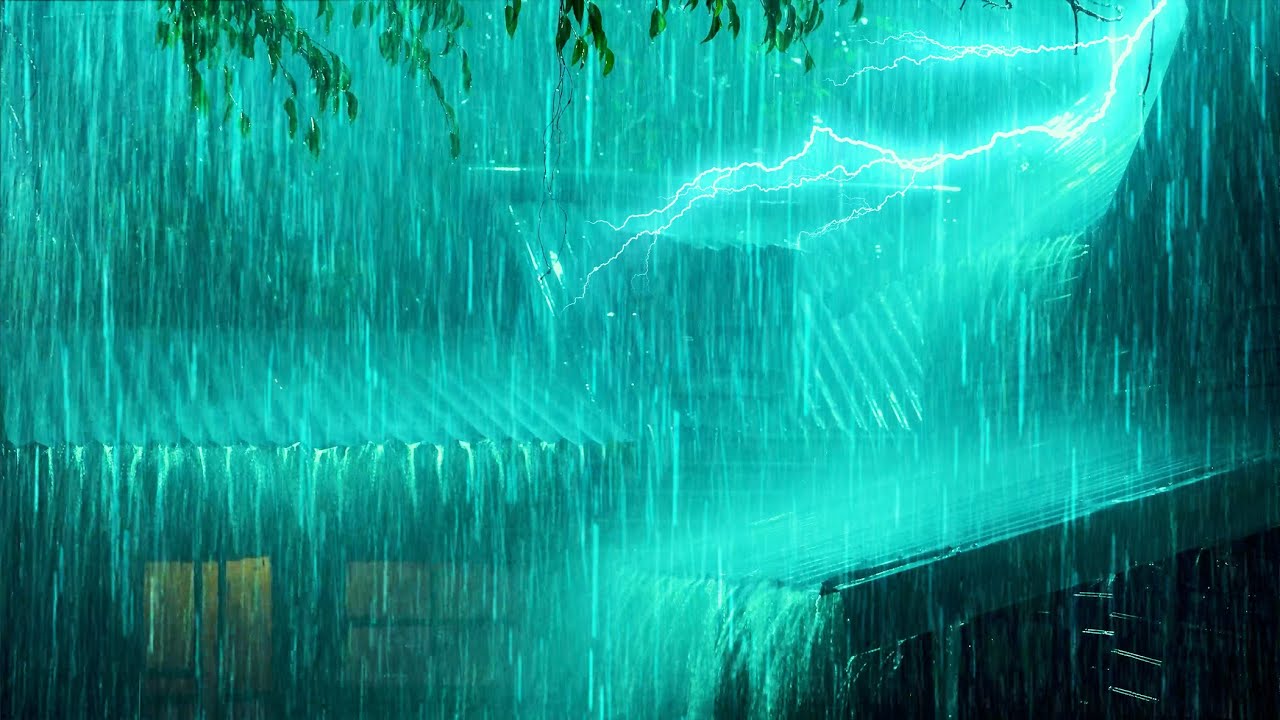 Thunderstorm Sounds for Deep Sleep | Relax and Unwind with Real Rain on a Metal Roof at Night