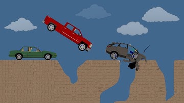 Extreme car crashes - Crazy destruction in Algodoo #12