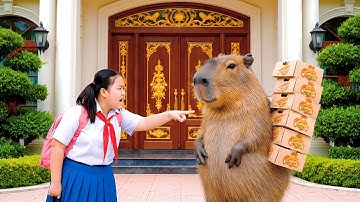 Mai mời cả lớp ăn sinh nhật - chỉ trừ có Capybara ! #capybara