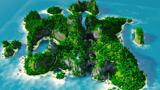 Tropical Pirate Island Hideaway  WorldPainter Timelapse | WorldPainter Minecraft 1.18.2 Map