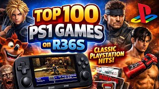 Playing Top 100 Popular PS1 Games On R36S #r36s #ps1game #handheldconsole #finalfantasyvii #suikoden
