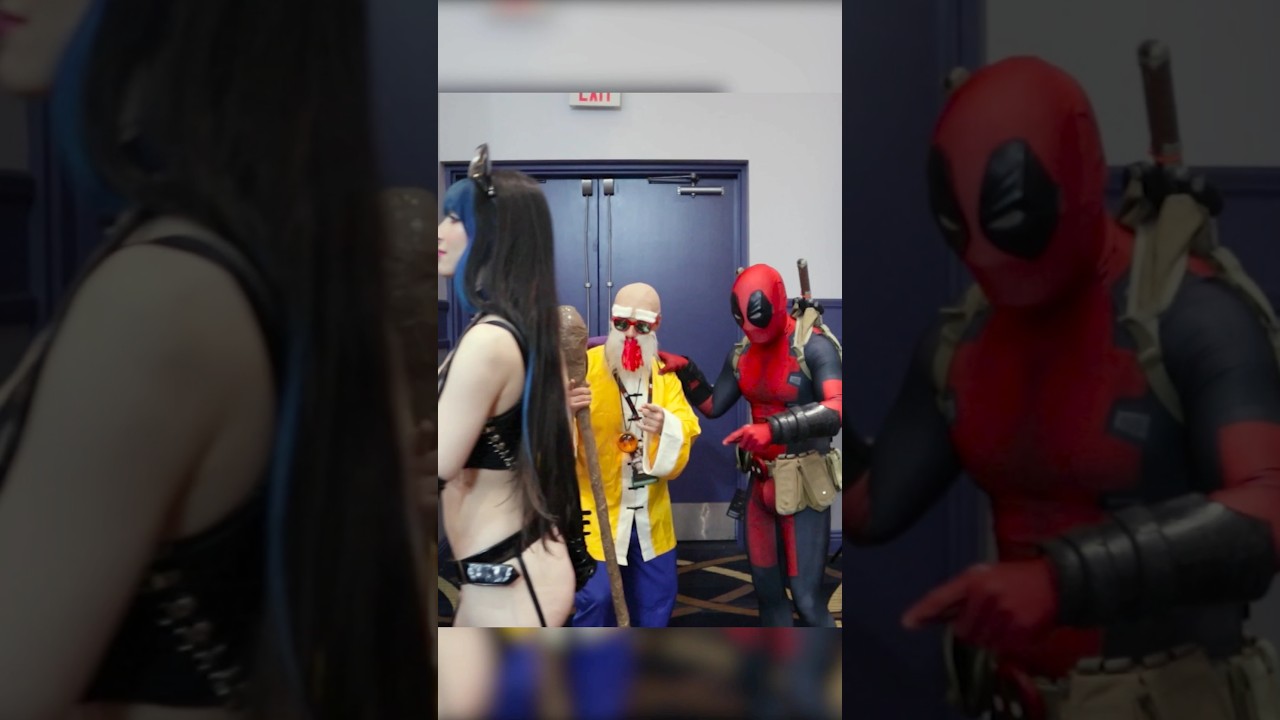 Just Deadpool & Master Roshi having a bonding moment 🤣 #deadpool #dragonball #cosplay
