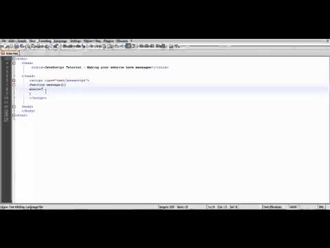 JavaScript Tutorial #1: Making Functions To Run Messages