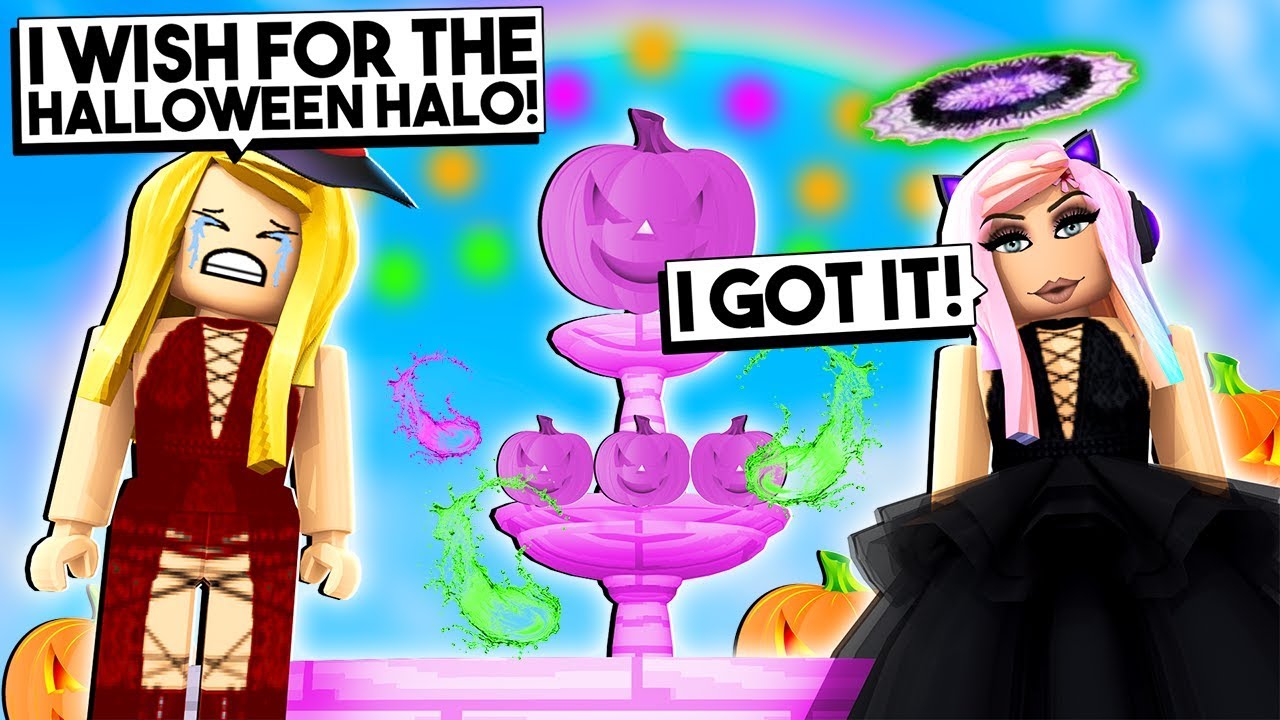 i got my halloween halo back and it made my best friend jealous roblox royale high roleplay