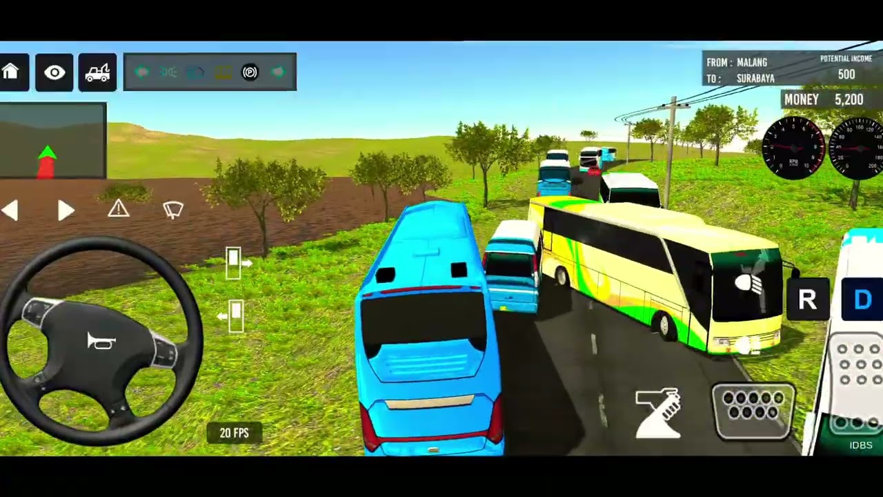 New Euro Coach Bus Simulator 3D Game😂Idbs Bus Simulator Driving Games😡Bus Simulator Indonesia Game