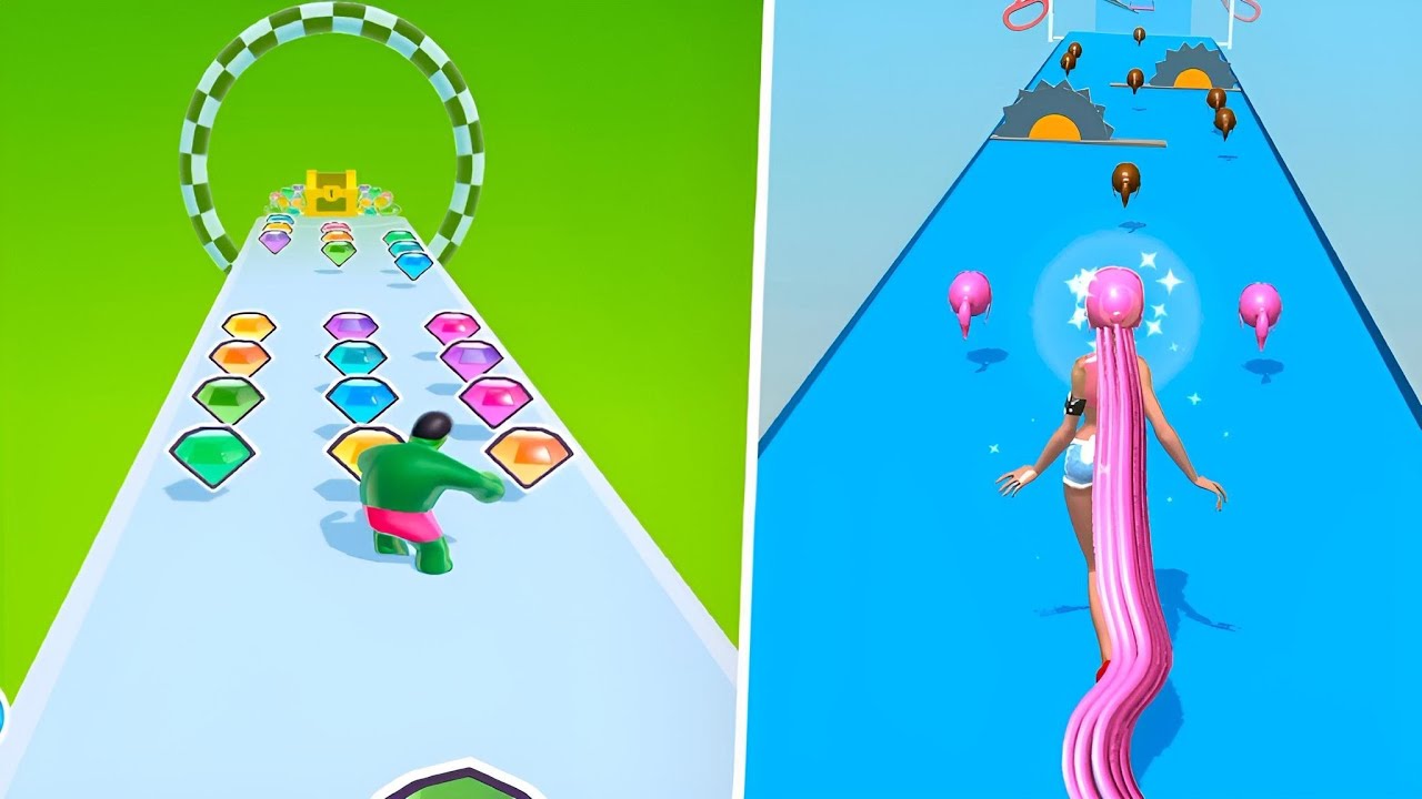 wobble man Run Vs Hair Rush Gameplay walkthrough Android iOS Free Update Mobile games WMHR2B