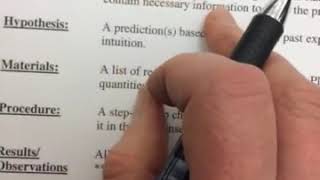 Science 122 Electrostatic Questions # 16 - 18 & a Review Of How to Write Up a Lab
