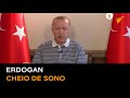 Erdogan discursa cheio de sono e vídeo causa escândalo na Turquia