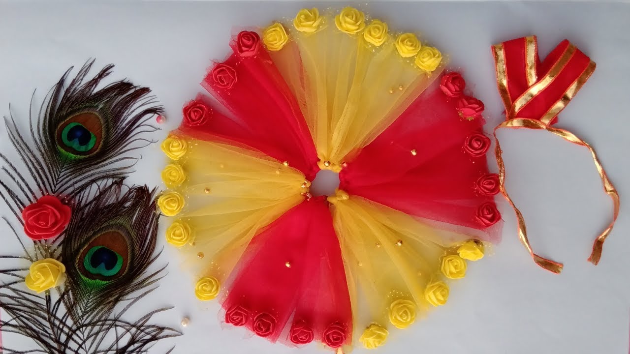 Easy to make/No sew/beautiful dress for laddu gopal || lalji na vagha