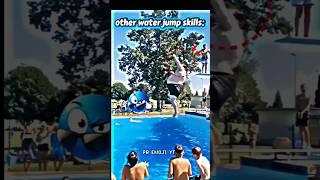 normal water jump skills vs King water jump skills🤡#shorts #jump