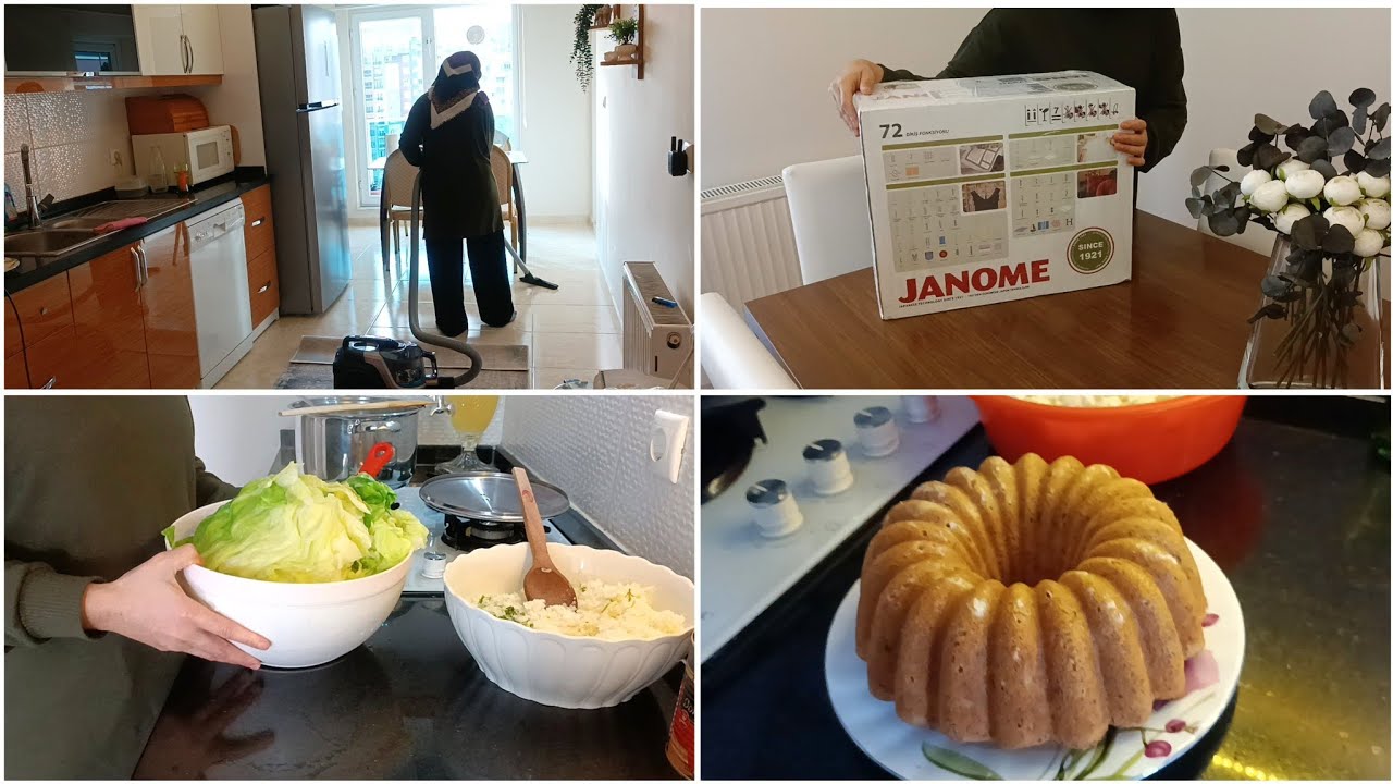 YENİ MAKİNEM😍HEYECANLA KULLANDIM | KIŞ KEKİ | Günlük Ev Hanımı İşleri, Lahana Sarma 