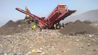 Biomining of Old Dumpsite | Extracting Compost from Old Dumpsite | Beltconveyor with Screening