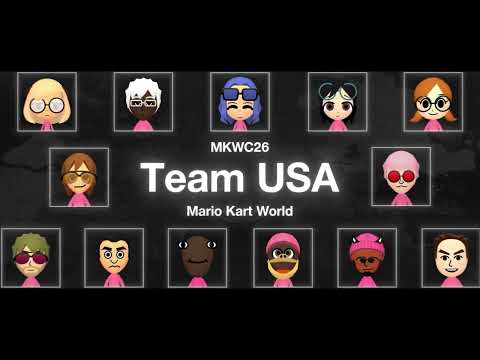 Team USA for the Mario Kart World Cup 2026