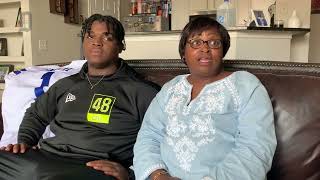 Cowboys&#39; first-round pick Tyler Smith and his mother Patricia Smith speak about playing near home