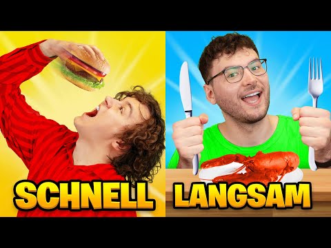 SCHNELL vs LANGSAM ESSEN !! (TISCHVIDEO)