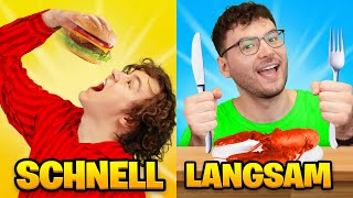 SCHNELL vs LANGSAM ESSEN !! (TISCHVIDEO)