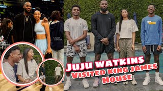 JUJU WATKINS VISITED BRONNY AND KING JAMES AT THEIR HOUSE