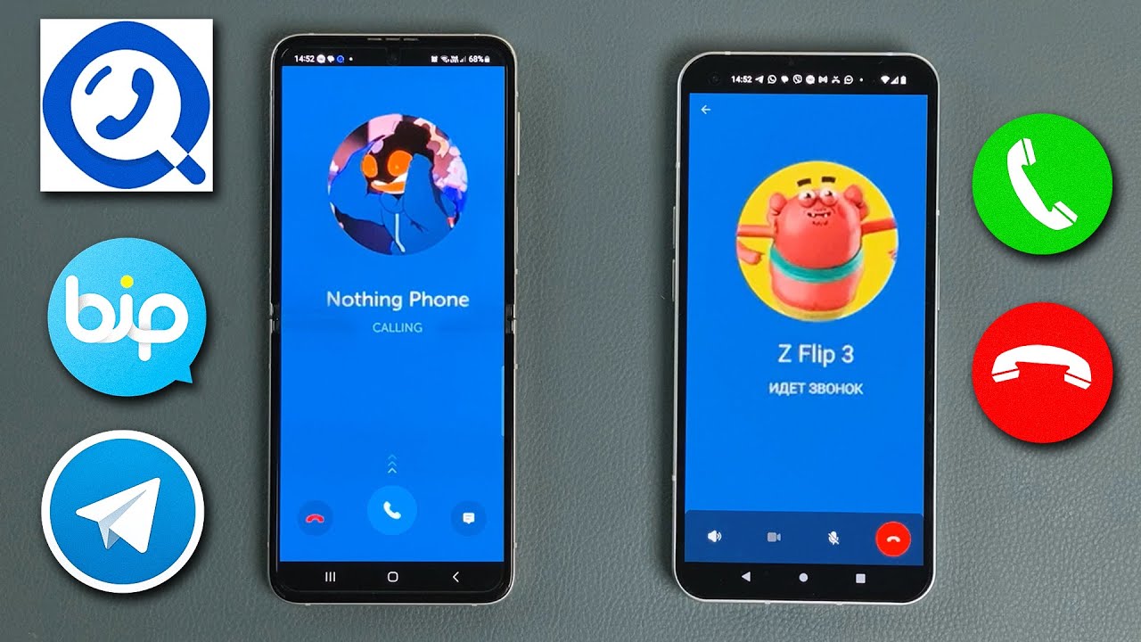 BIP + Getcontact + Telegram Outgoing & Incoming Call Nothing Phone vs ...