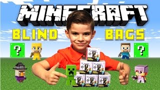 Minecraft Grass Series 1 Blind Box Mini Figures Unboxing Toy Opening Review Creeper Zombie Enderman