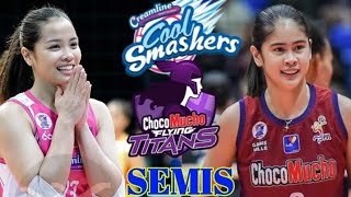 PVL RE- LIVE : CREAMLINE vs CHOCO MUCHO ( SEMIS ) LIVE SCORES and COMMENTARY